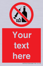 PV5153: Custom No alcohol or drugs Sign
