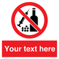 PV5153: Custom No alcohol or drugs Sign