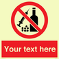 PV5153: Custom No alcohol or drugs Sign