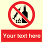PV5153: Custom No alcohol or drugs Sign