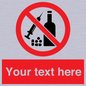 PV5153: Custom No alcohol or drugs Sign