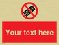 PV5154: Custom No camera phones Sign