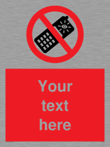 PV5154: Custom No camera phones Sign