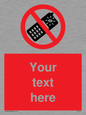 PV5154: Custom No camera phones Sign