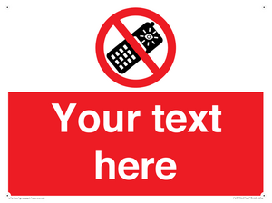PV5154: Custom No camera phones Sign