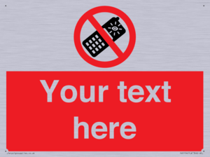 PV5154: Custom No camera phones Sign