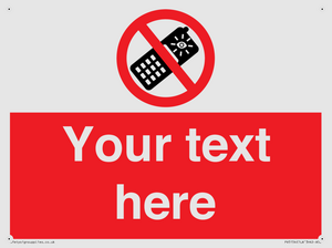 PV5154: Custom No camera phones Sign