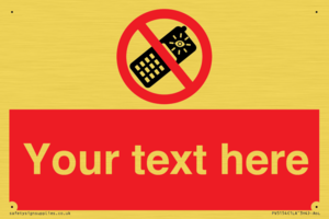 PV5154: Custom No camera phones Sign
