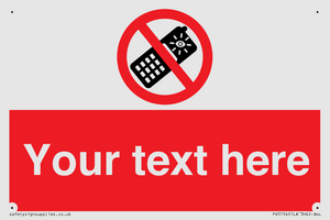 PV5154: Custom No camera phones Sign