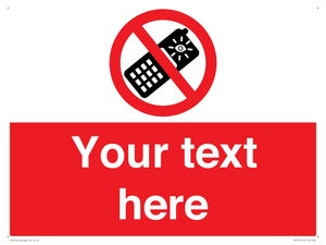 PV5154: Custom No camera phones Sign
