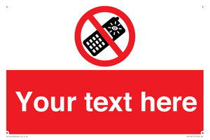 PV5154: Custom No camera phones Sign
