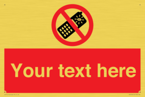 PV5154: Custom No camera phones Sign