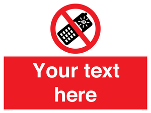 PV5154: Custom No camera phones Sign