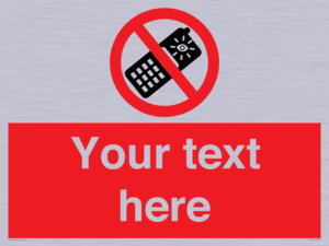 PV5154: Custom No camera phones Sign
