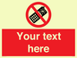 PV5154: Custom No camera phones Sign