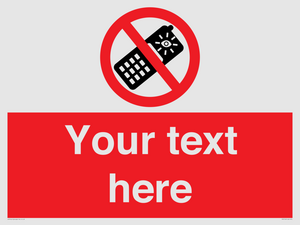 PV5154: Custom No camera phones Sign