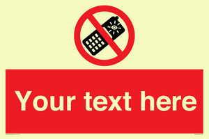 PV5154: Custom No camera phones Sign