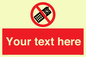 PV5154: Custom No camera phones Sign