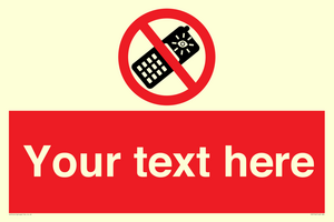 PV5154: Custom No camera phones Sign