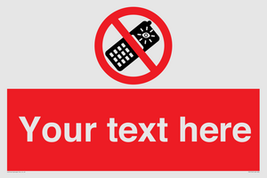 PV5154: Custom No camera phones Sign