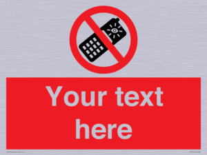 PV5154: Custom No camera phones Sign