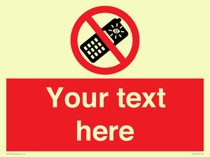 PV5154: Custom No camera phones Sign