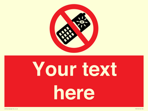 PV5154: Custom No camera phones Sign