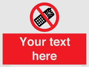 PV5154: Custom No camera phones Sign