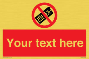 PV5154: Custom No camera phones Sign