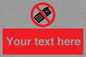 PV5154: Custom No camera phones Sign