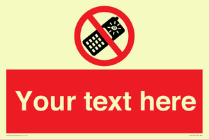 PV5154: Custom No camera phones Sign