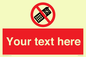 PV5154: Custom No camera phones Sign