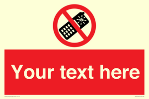 PV5154: Custom No camera phones Sign