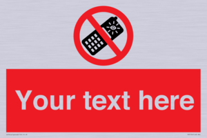 PV5154: Custom No camera phones Sign