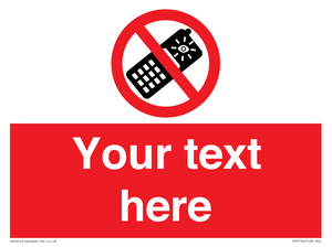 PV5154: Custom No camera phones Sign