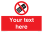 PV5154: Custom No camera phones Sign