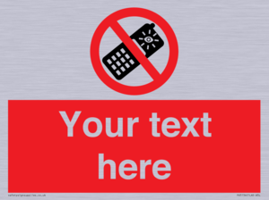 PV5154: Custom No camera phones Sign