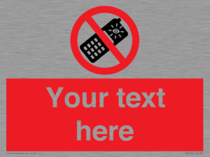 PV5154: Custom No camera phones Sign