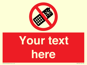 PV5154: Custom No camera phones Sign
