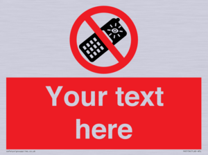 PV5154: Custom No camera phones Sign