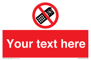 PV5154: Custom No camera phones Sign
