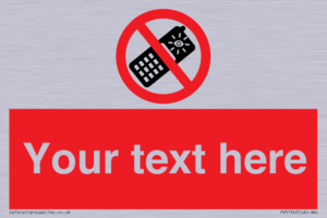PV5154: Custom No camera phones Sign