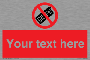 PV5154: Custom No camera phones Sign