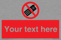 PV5154: Custom No camera phones Sign