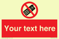 PV5154: Custom No camera phones Sign