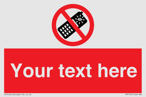 PV5154: Custom No camera phones Sign