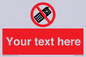 PV5154: Custom No camera phones Sign