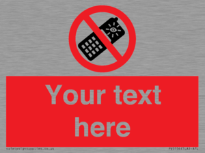 PV5154: Custom No camera phones Sign