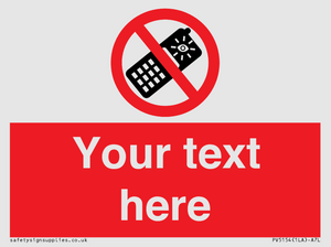 PV5154: Custom No camera phones Sign