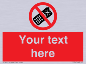 PV5154: Custom No camera phones Sign